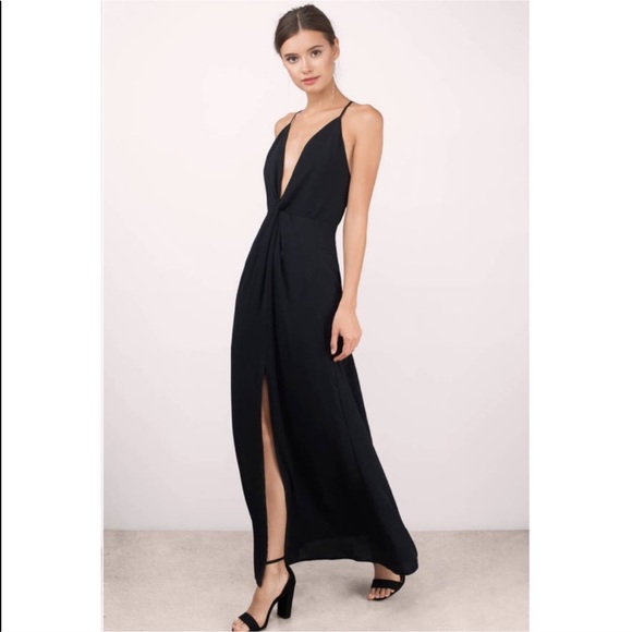 NWT Eyes on You Knotted Maxi Dress in Black from Tobi - Picture 7 of 7